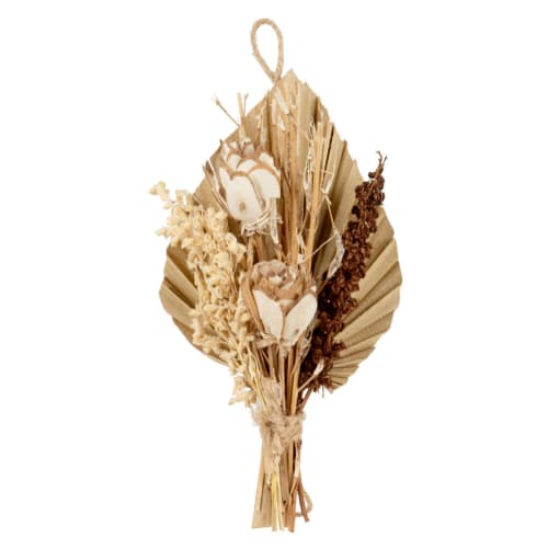 Beige and brown bouquet of dried plants H16cm
