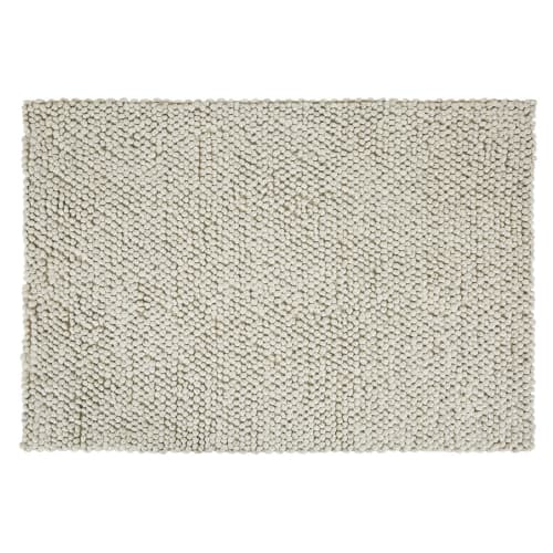 Beige handgeweven tapijt 140 x 200 cm