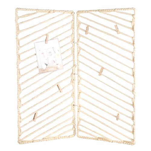 Wallpaper Beige Metal And Paper Folding Screen Montage Decor 49x49 Maisons For Free