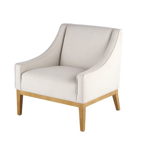 Sofas und sessel Sessel | Beiger Sessel aus Kiefer - TZ97674