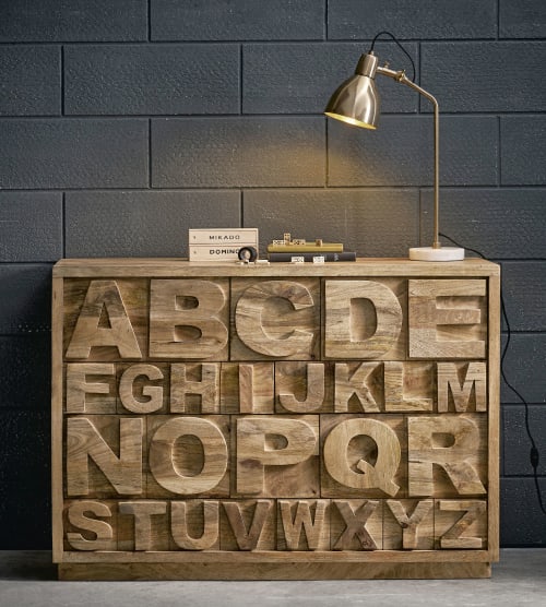 Beistellmöbel aus Mangoholz Alphabet Maisons du Monde