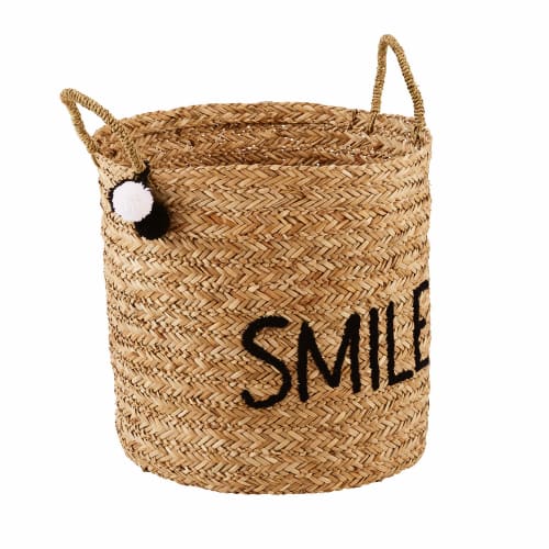 Bestickter Flechtkorb Smile Joy | Maisons du Monde