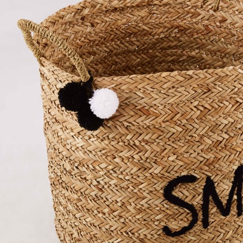 Bestickter Flechtkorb Smile Joy | Maisons du Monde