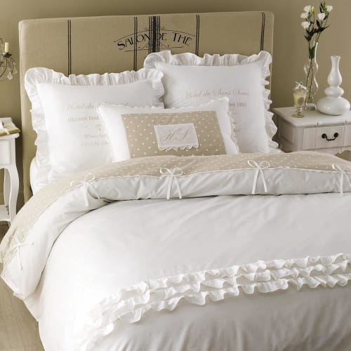 Bettwäsche Garnitur Bettwäschegarnitur Bettbezug Kissenbezüge Weiß Grau Blumen 