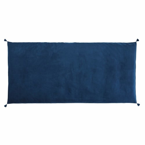 Bezug für Bodenmatratze aus Baumwollsamt, blau, 90x190cm