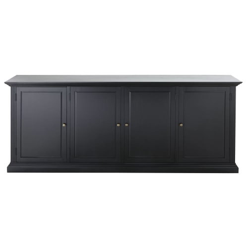 Shabby Chic Credenze Maison Du Monde.Black 4 Door Sideboard Cambronne Maisons Du Monde