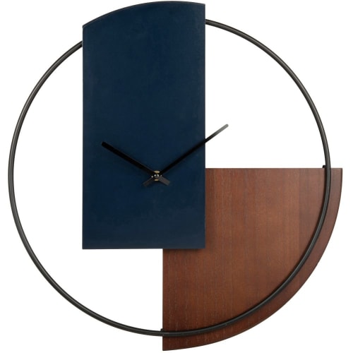 Black and brown openwork clock D48
