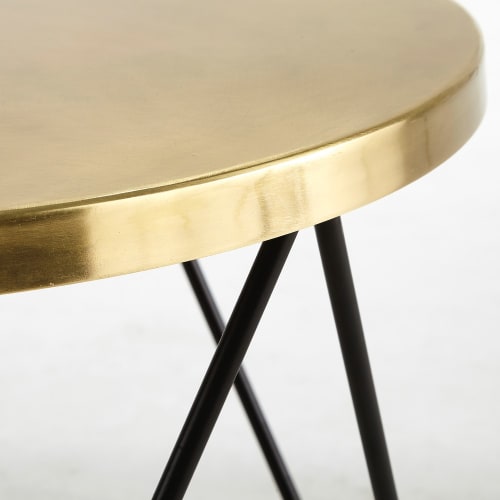 Black and Gold Metal End Table Amy Maisons du Monde