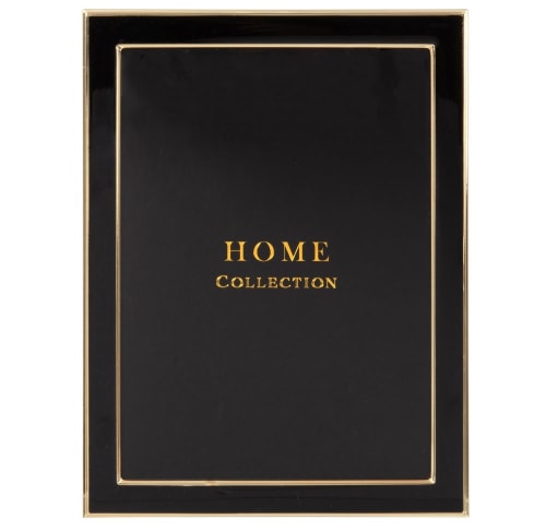 Black and gold metal photo frame 15x20cm