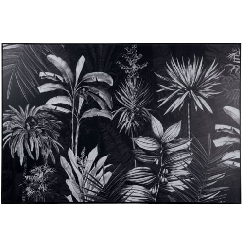 Decor Art, prints & paintings | Black and white plant-print artwork 90x60cm - FH37444
