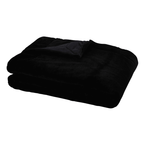 Soft furnishings and rugs Throws & blankets | Black Faux Fur Blanket 150x180 - ED57430