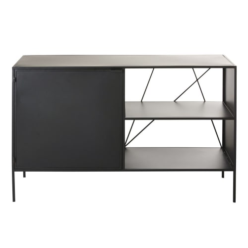 Furniture Sideboards | Black Metal 1-Door Sideboard - MJ06623