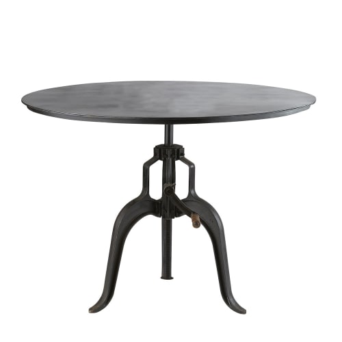 Black Metal Adjule Round Dining Table Bistro D 110 Cm Maisons Du Monde Black Metal Adjule Round Dining Table Bistro D 110 Cm Maisons Du Monde