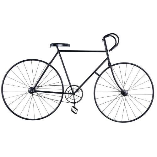 Black Metal Bike Wall Art 186x106 Urban Fixie Maisons Du Monde