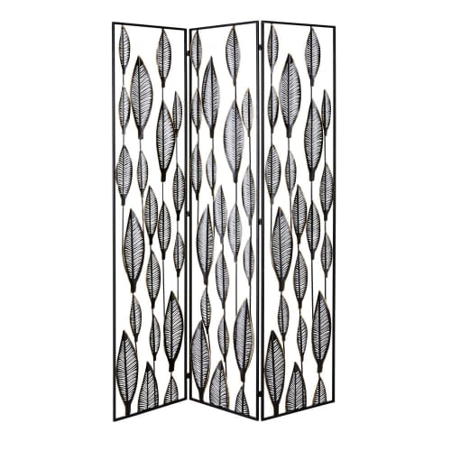 Black Metal Leaf Room Divider Kampala Maisons Du Monde