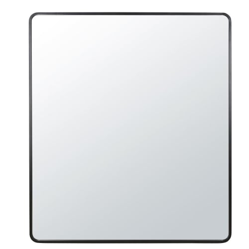Black Metal Mirror With Rounded Edges 182x160 Morris Maisons Du Black Metal Mirror With Rounded Edges