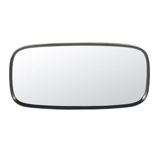 Black Metal Mirror With Rounded Edges 58x122 Ticao Maisons Du Monde Black Metal Mirror With Rounded Edges