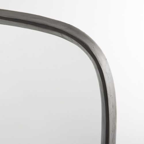 Black Metal Mirror With Rounded Edges 58x122 Ticao Maisons Du Monde Black Metal Mirror With Rounded Edges