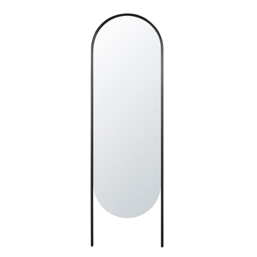 Decor Mirrors | Black Metal Oval Cheval Mirror 54x173 - BC82576
