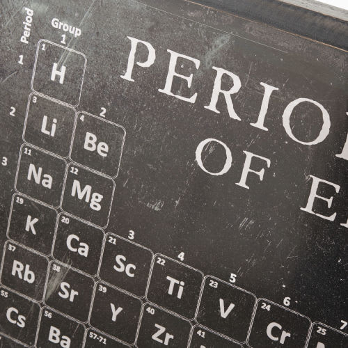 Black Metal Periodic Table Wall Art 120x80