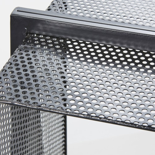 Black Perforated Metal Shelving Unit Emma Maisons du Monde