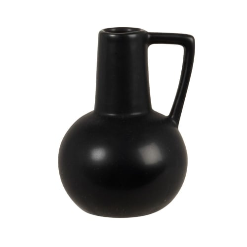 Black terracotta vase H12cm