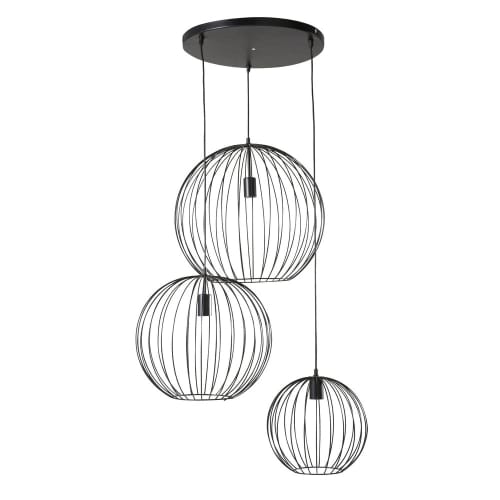 Business Lighting | Black Wire Pendant with 3 Globes - OX43131