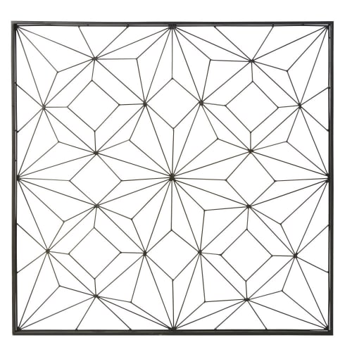 Black Wire Wall Art 100x100 Vasily Maisons du Monde