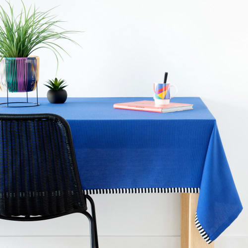 klasse pastel Onbeleefd Blauw tafellaken van geweven biologisch katoen, 140 x 250 cm JOYSON |  Maisons du Monde