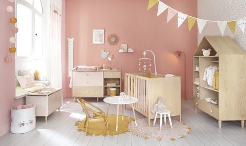 Bleached And Pink 4 Drawer Double Chest Of Drawers Lou Maisons Du Monde