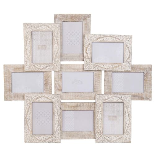 Bleached Mango Wood 9 Opening 15 X 10 Cm Photo Frame Mehrab