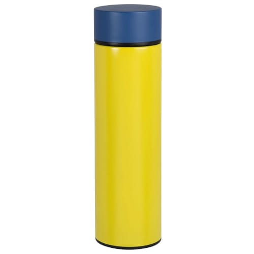 Blue and yellow stainless steel insulated flask - Set of 2