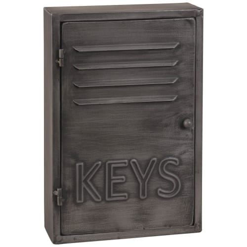 Déco Boîtes | Boîte à clés indus en métal gris - GG32062