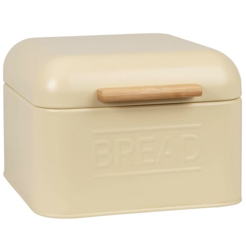 Boîte à pain en métal jaune et bambou | Maisons du Monde