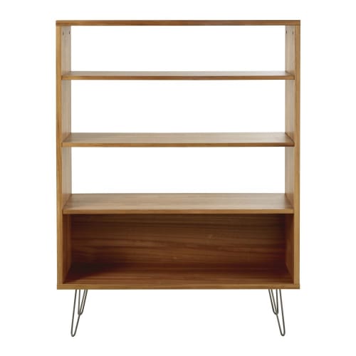 Bookcase with Grey Metal Legs Luciano Maisons du Monde