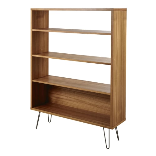 Bookcase with Grey Metal Legs Luciano Maisons du Monde