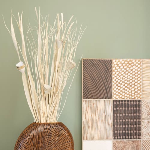Bouquet de fleurs séchées beiges et blanches | Maisons du Monde