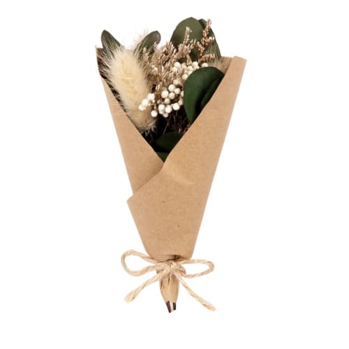 Bouquet de fleurs séchées vert et blanc MALMO | Maisons du Monde