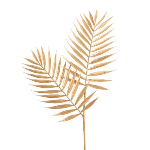 Branche de feuilles de palmier dorée