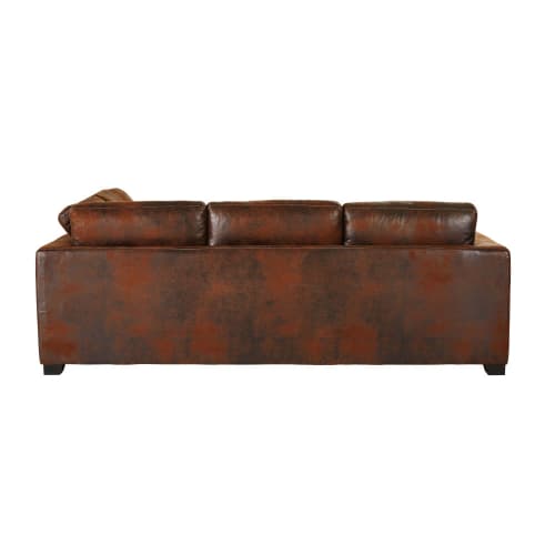 Brown 5 Seater Microsuede Right Hand Corner Sofa Bed Kennedy Brown 5 Seater Microsuede Right Hand