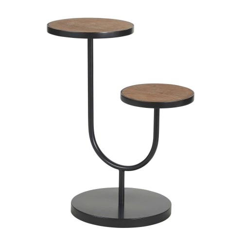 Brown and black side table