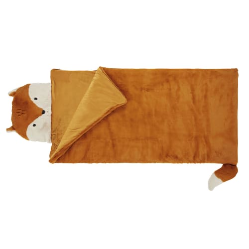 Brown and white fox children's sleeping bag