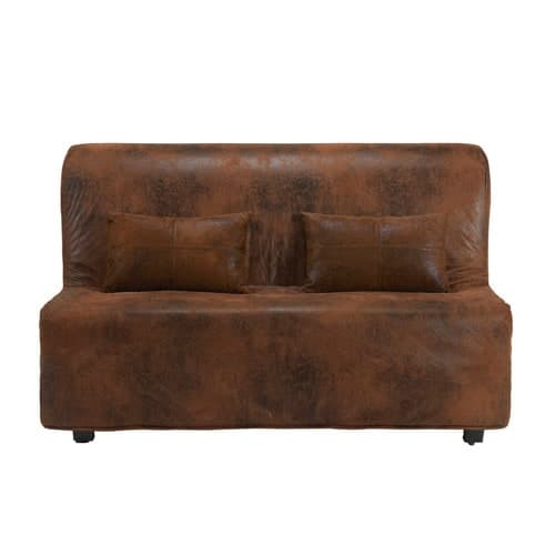 Brown Microsuede Futon Sofa Bed Cover