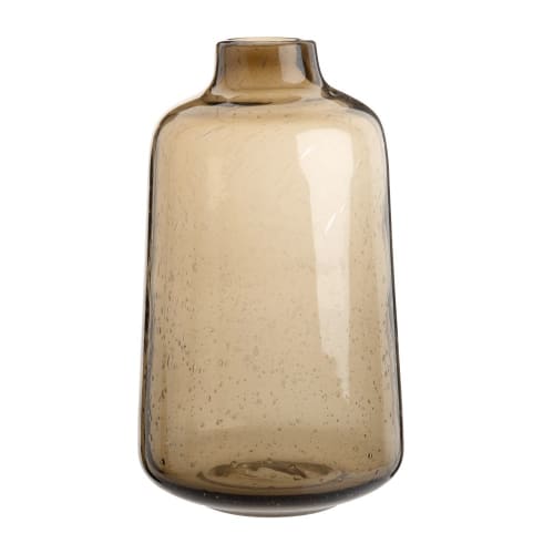 Brown Tinted Glass Vase H25 Maisons du Monde