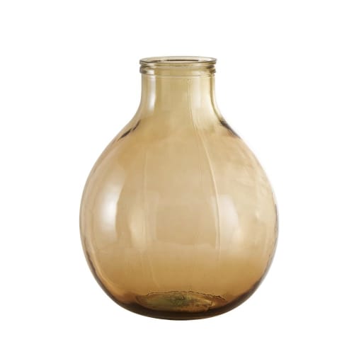 Brown Tinted Recycled Glass Vase H10 Maisons du Monde Brown Tinted Recycled Glass Vase H10 Maisons du Monde