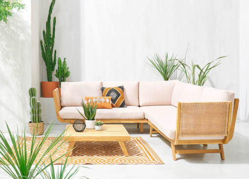 Bruin en ecru tapijt van polypropyleen 150 x 200 cm NAKURU | Maisons du  Monde