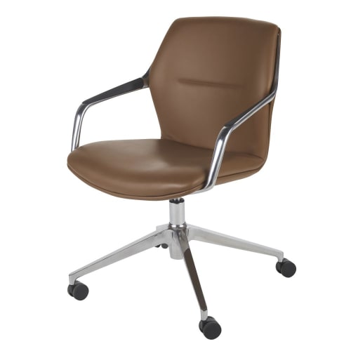 Bruine bureaustoel voor professioneel gebruik