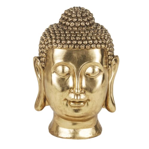 Garten Garten dekorative Objekte | Buddha-Figur aus goldfarbenem Polyresin, H60cm - YZ47345