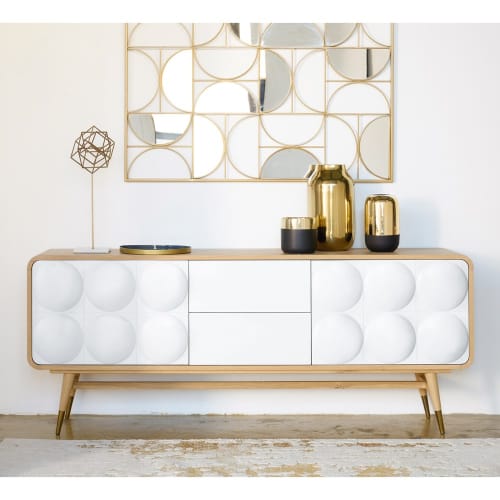 Buffet mit 2 Türen und 2 Schubladen weiß Monroe | Maisons du Monde