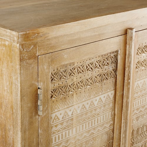 2 portes en manguier massif sculpté Varanasi Maisons du Monde